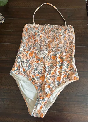 Cupshe One-Piece Floral Halter Swimsuit thumbnail 1