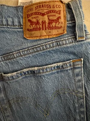 Levi's Light Blue Frayed Hem Denim Cutoff Shorts thumbnail 3