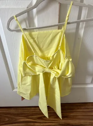 SheIn yellow blouse tank thumbnail 2