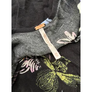 Free People Womens XS Floral Boho Tunic Dress Cold Shoulder Black Flowy Mini thumbnail 4