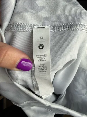 Lululemon Wunder Under Short 10" Ribbed Incognito Camo Jacquard Alpine Size 14 thumbnail 5