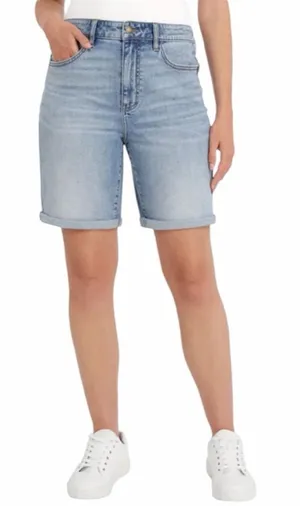 NEW Wrangler Women’s High Rise Rolled Hem Light Blue Denim Jorts/Shorts, Size 6 thumbnail 1