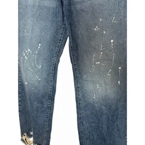 FREE PEOPLE x We The Free Paint Splatter, Distressed Hem Jeans - Size 30 thumbnail 3