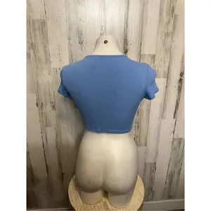 Blue crop top Blue thumbnail 4