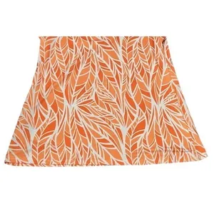 Bon Apple Tea Womens XL Orange White Leaf Print Tunic Blouse Tropical‎ Resort thumbnail 8