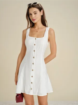 Rihoas White Square Neck Button A thumbnail 2