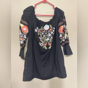 Free People Fleur‎ Du Jour Embroidered Mini Dress Size Small thumbnail 2