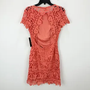 Lulus Paramour Coral Orange Lace Backless Bodycon Dress Party Medium NWT thumbnail 11