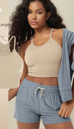 Ribbed Crop Bandeau Tank - Beige says it’s 2XL but I daily that an L thumbnail 1