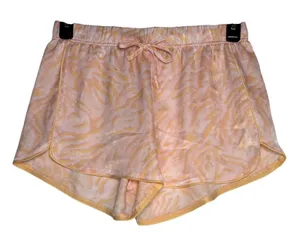 BP Nordstrom Pink Orange Tiger‎ Stripe Satin Pajama Shorts Small Metallic Animal thumbnail 1