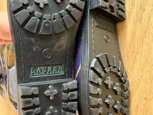 Ralph Lauren Black Boot with Teal Logo Accent thumbnail 3