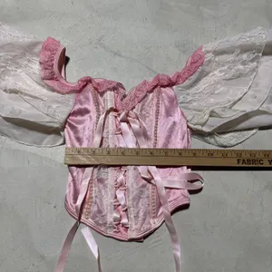 Dollskill Trick N Treats Women's Pink Wired Corset Lace Back Top Size XS Sexy thumbnail 5