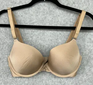 Ambrielle Women Bra 36D Beige Push Up Plunge Basic Underwire Adjustable Straps Size undefined thumbnail 1