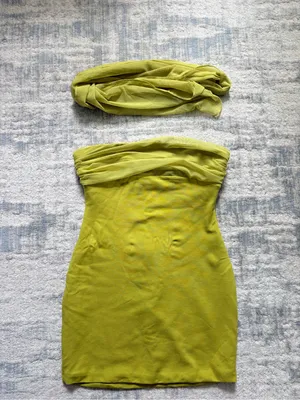 superdown Strapless Mini Dress with Scarf Trim thumbnail 3