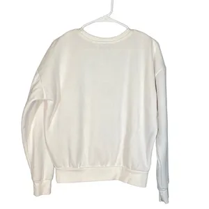 Disney White Newspaper Clipping Winnie the Pooh & Piglet Sweatshirt Women Sz S thumbnail 2