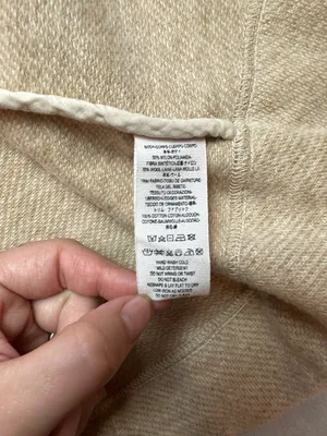 Free People Coat Wool Jacket Topper Long Boho Hippie Winter Button Tan Womens M thumbnail 9