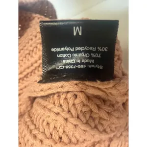 Jenni Kayne Organic Cotton V-Neck Shaker Knit Sweater Cedar Brown M 495-7358-C21 thumbnail 5