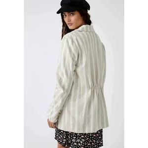 Free People Fern Striped Blazer size L thumbnail 5