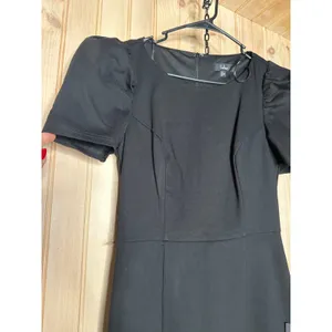 NWT Lulus Kasai Black Short Sleeve Mini Dress LBD Party Night Out Puff Sleeve M thumbnail 4