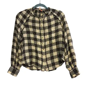 Pilcro By Anthropologie‎ Plaid Button Up Shirt Long Sleeve Women's Size M thumbnail 1