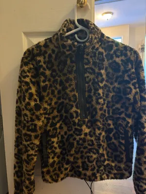 New boundaries cheetah print quarter zip  thumbnail 2