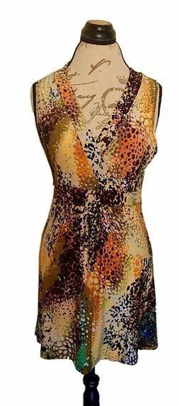 Madmazelle Dress Size XS Womens Animal Print Watercolor Artsy thumbnail 1