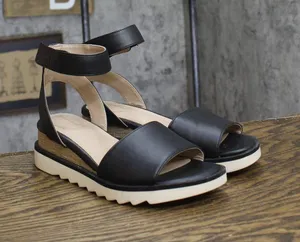 Giani Bernini Womens Constancia Ankle Strap Wedge Sandals Black Smooth 6M thumbnail 1