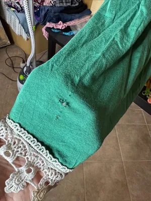 Alya Anthropologie Emerald Green Sleeveless Lace Hem Midi Dress Medium Boho thumbnail 9