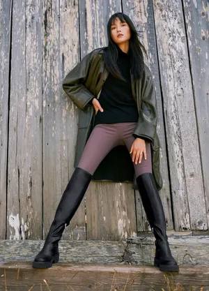 Vince Camuto New Without Box Bloggers Favorite MELLEYA OVER-THE-KNEE BOOT Black thumbnail 1
