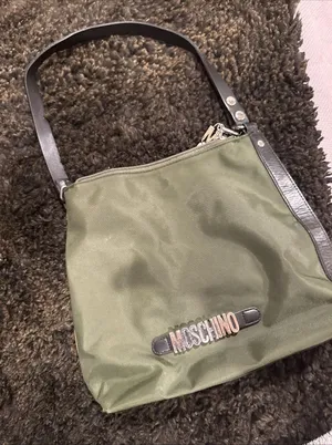 Moschino Redwall Italy Vintage Army Green Nylon Shoulder Tote Bag thumbnail 1