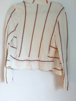 Anthropologie Dolan Santa Fe stripped boucle jacket size medium thumbnail 4