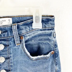 ABERCROMBIE & FITCH The Ankle Straight High Rise Button Fly Jeans Size 26 Casual thumbnail 9