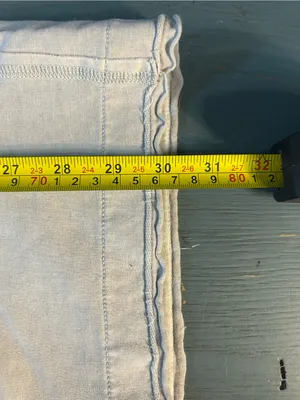 GAP Light Blue/Gray Ribbed Drawstring Waist Cropped Sweatpants | Size Large thumbnail 7
