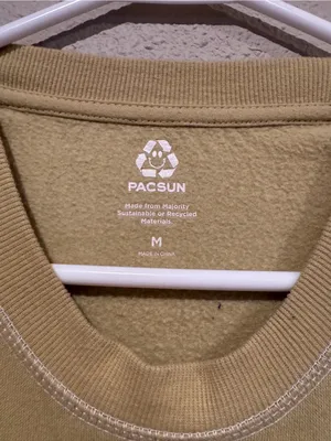 PacSun Light Green Crewneck Sweatshirt with Colorful Mushroom Graphic thumbnail 2