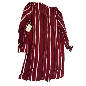 NWT Janette Plus Blouse Long Sleeve Striped Maroon White‎ Navy SZ XL thumbnail 3