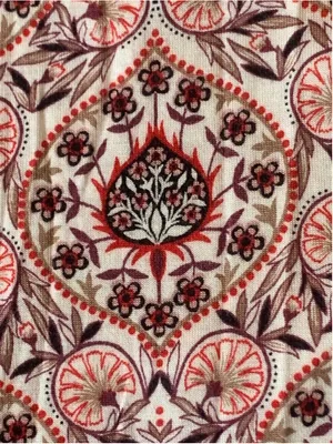 Loft Top Medium Cream with Red Black Floral Design thumbnail 6