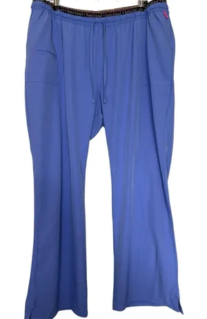 Heart Soul Size 2X Petite Scrub Pants Elastic Waistband & Pockets Ceil Blue thumbnail 1