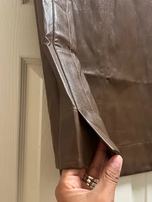 Velvet Heart Brown Leather-Look Sleeveless top thumbnail 5
