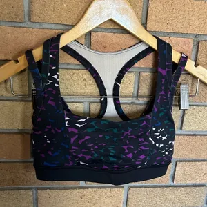 Lululemon Splendour Sports Bra Shadow Wrap Multi / Black Padded Racerback Size 4 thumbnail 3