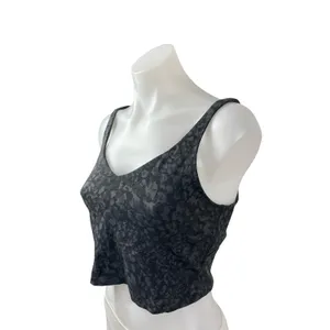 Lululemon Align Wild Thing Camo Deep Coal Multi Yoga Athletic Crop Tank Top M/L thumbnail 2
