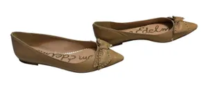 Sam Edelman Studded Bow Pointed Toe Flats Tan Leather Size 7.5 thumbnail 1