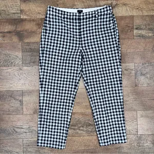 J. Crew Women’s Fully-Lined Gingham Cropped Pants in Size 10 thumbnail 2