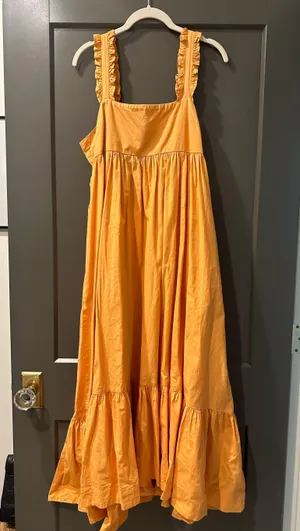 Free People Isabella Maxi Orange Dress thumbnail 7