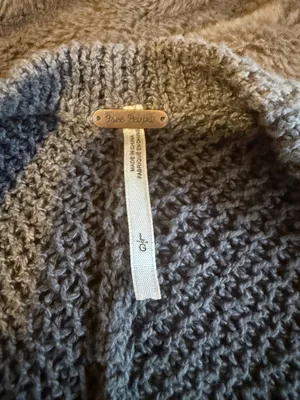Free People Grey Knit Cardigan thumbnail 2