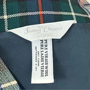 Vintage Surry Classics Tartan Plaid Wool Vest Navy M/ L thumbnail 5