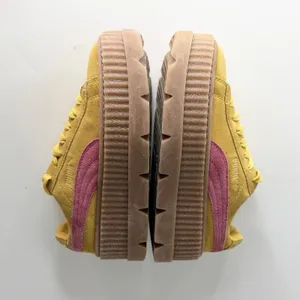 Puma Fenty Cleated Creeper Suede Platform Sneakers Yellow Women 5.5 / Youth 4 thumbnail 7
