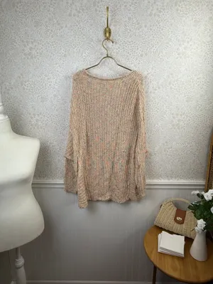 Free People Oversized Confetti Combo Neon Lights Sweater - Size - Small thumbnail 8