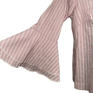 WHITE HOUSE BLACK MARKET Carmen Candy Stripe Belled Sleeve Blouse‎ NWOT Size 6 thumbnail 5