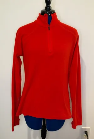 Sweaty Betty Half Zip Fleece in Red thumbnail 1