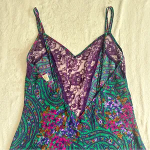 Victoria’s Secret Gold Label Paisley Floral Lace Slip Dress Size Medium thumbnail 6